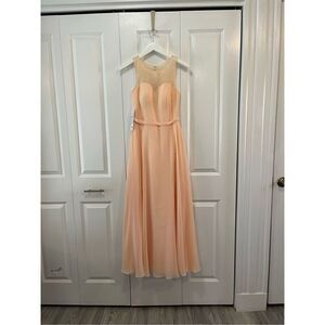 NWT Azazie bridesmaid floor length dress in Peach